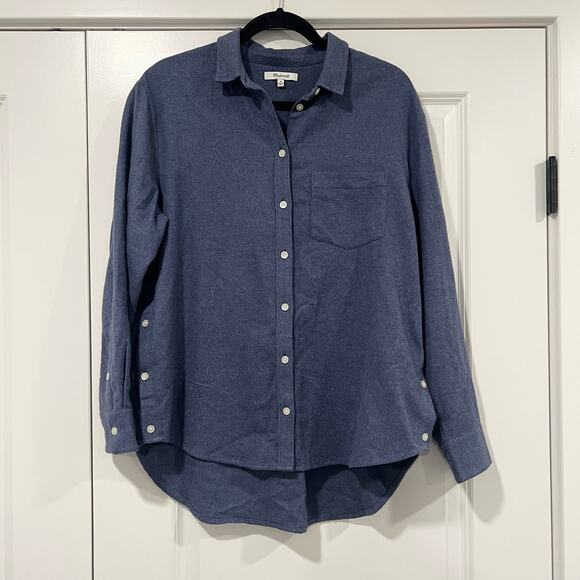 Madewell Women's Cotton Button Down Slate Blue Size‎ Medium - Picture 1 of 8
